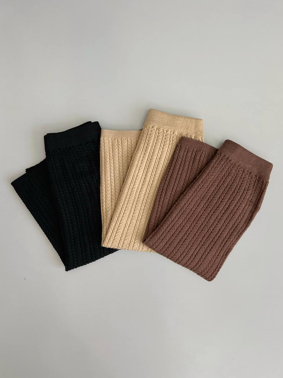 دامن بافت زنجیری سه رنگ کد 2987