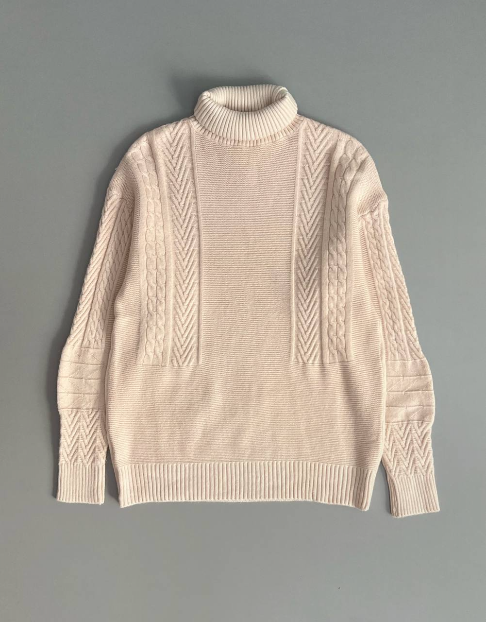 پلیور بافت یقه اسکی سه رنگ کد 2991