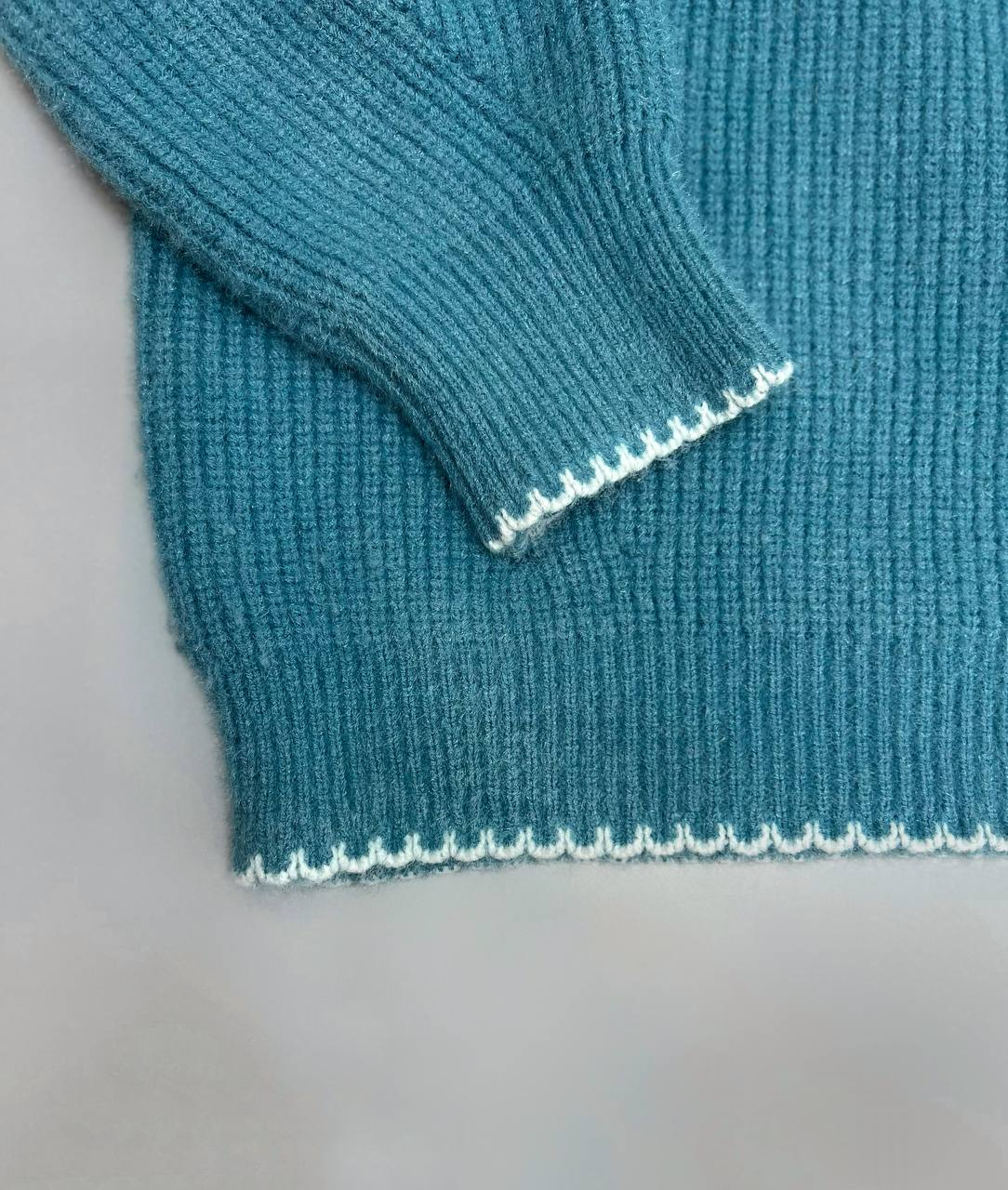 پلیور بافت یقه گرد آستین مچی کد 2993