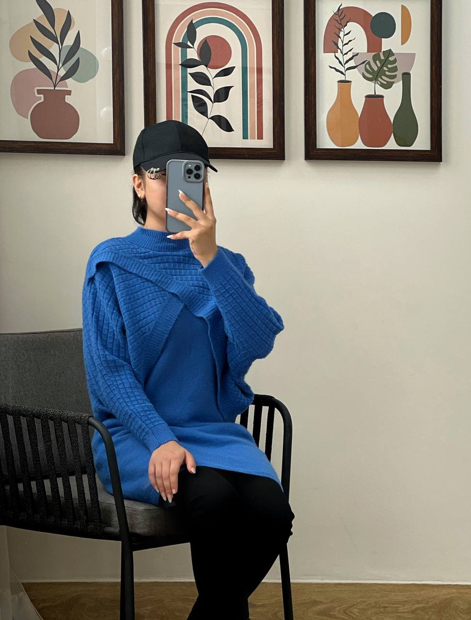 ست سارافن و رویی بافت کد 2995