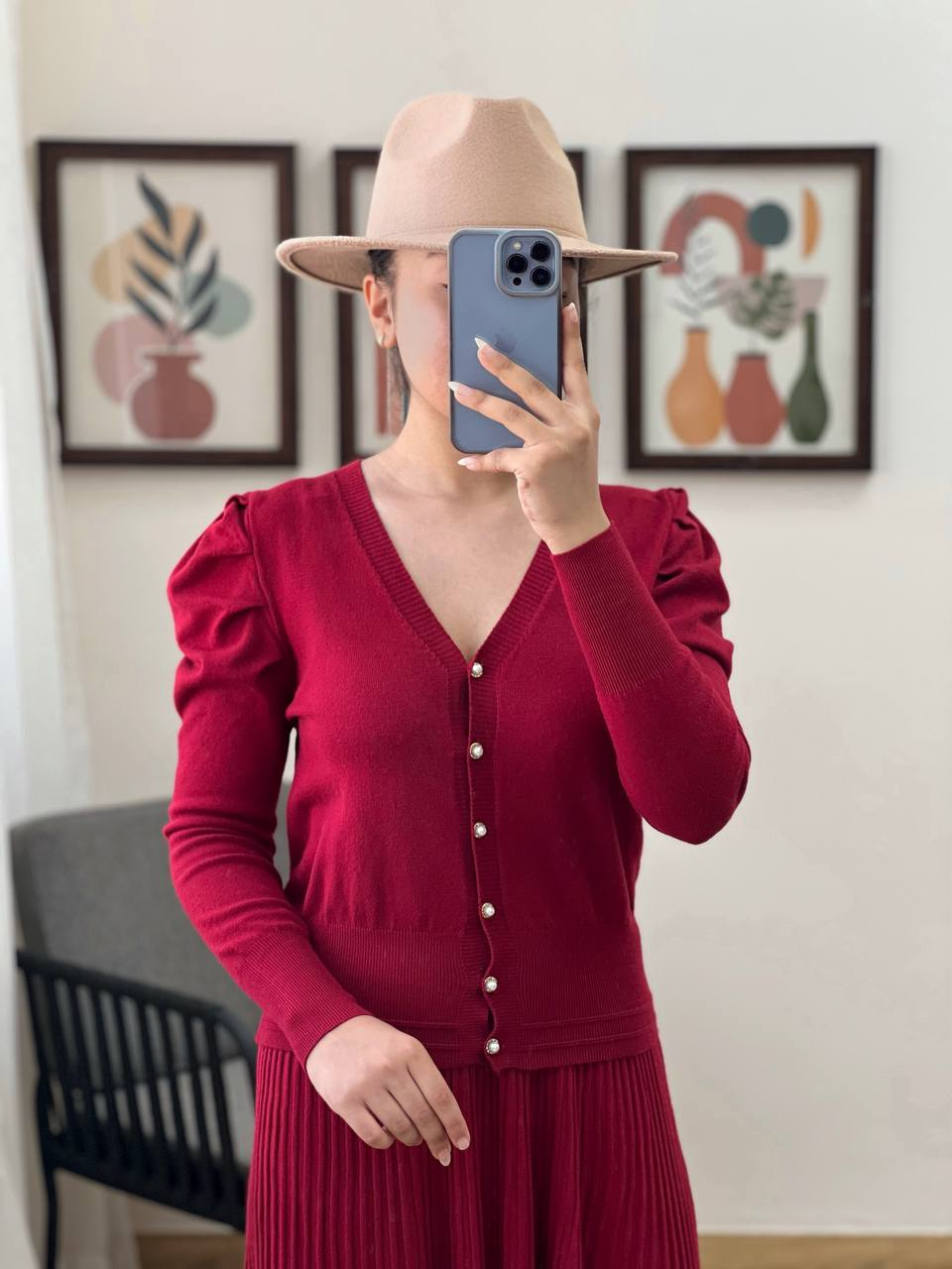 ست ژاکت و دامن بافت کد 2997