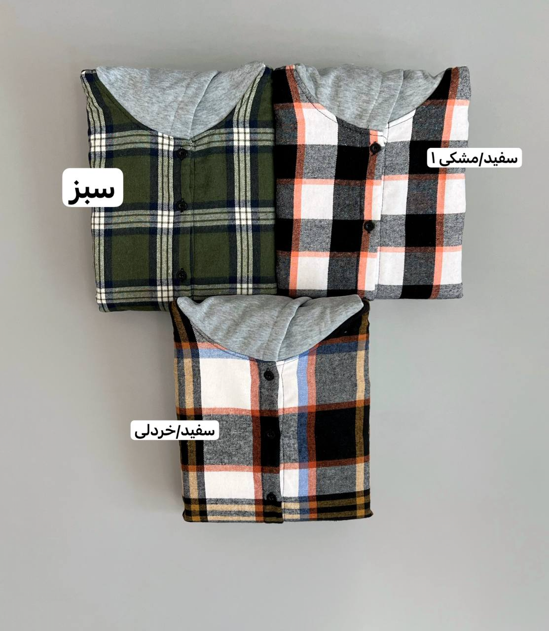 شومیز چهار خونه مانتویی آستر خزدار کد 3002