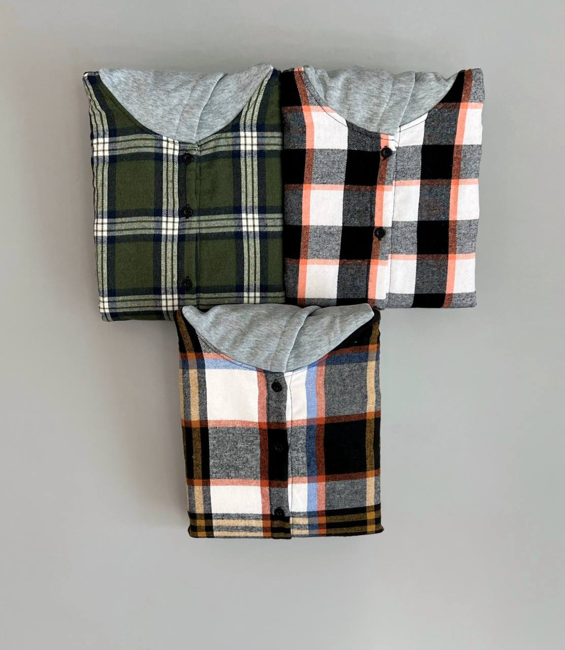 شومیز چهار خونه مانتویی آستر خزدار کد 3002