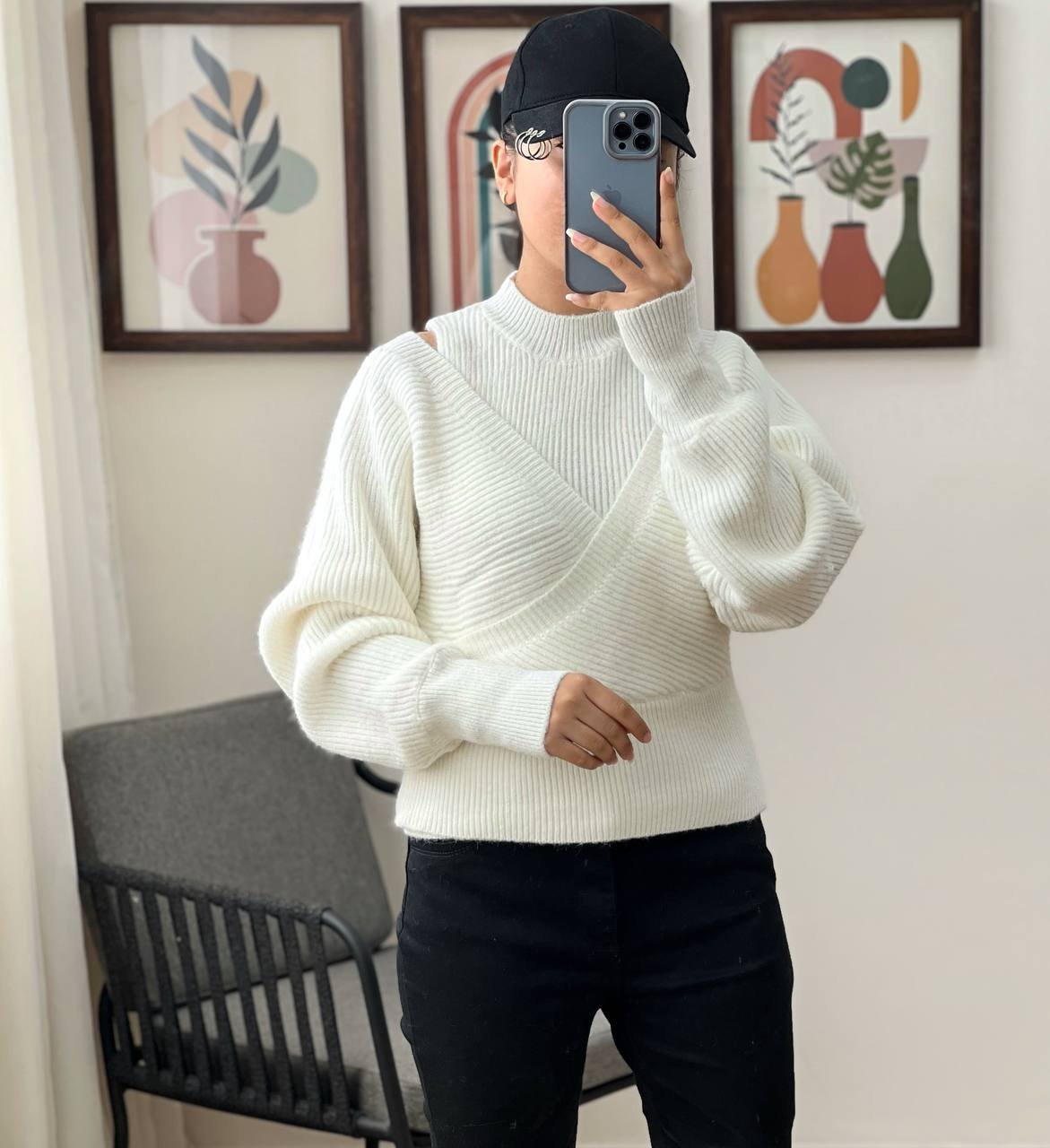 ست تاپ و رویی بافت کد 3005