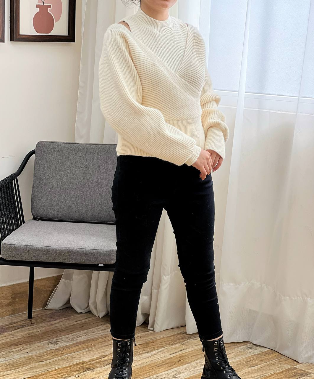 ست تاپ و رویی بافت کد 3005