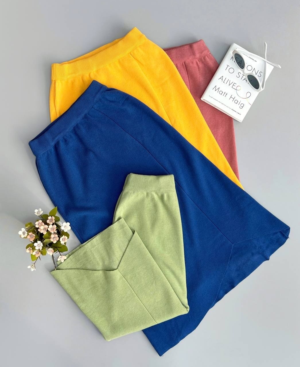 دامن بافت بغل چاک هلال کد 3009