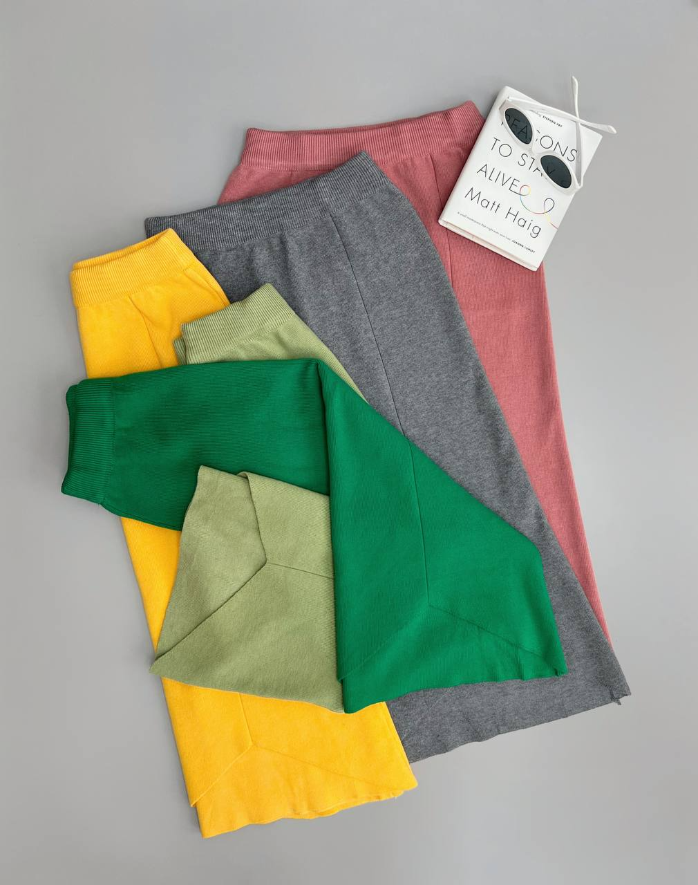 دامن بافت بغل چاک هلال کد 3009