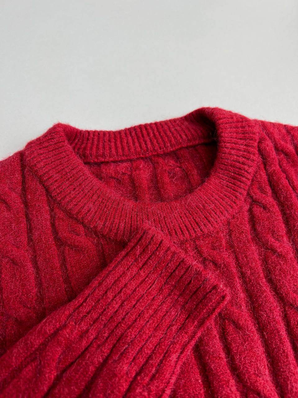 پلیور بافت زنجیری یقه گرد 2 کد 3011