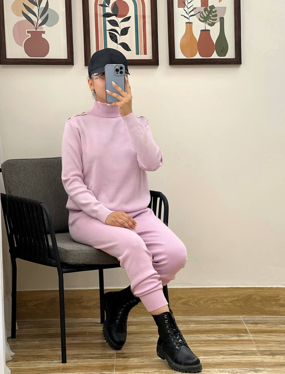 ست پلیور و شلوار بافت کد 3012