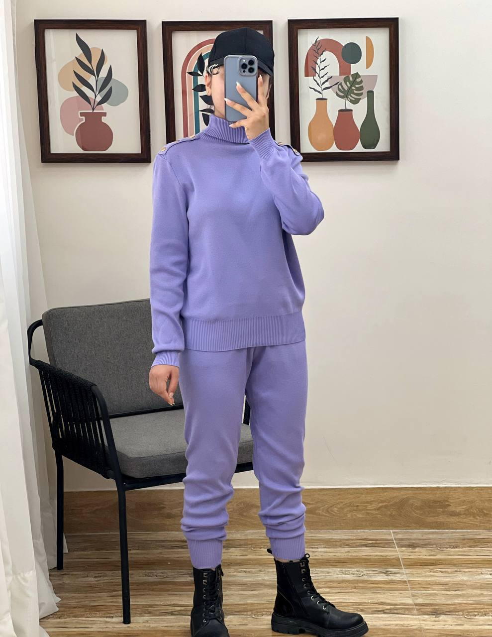 ست پلیور و شلوار بافت کد 3012