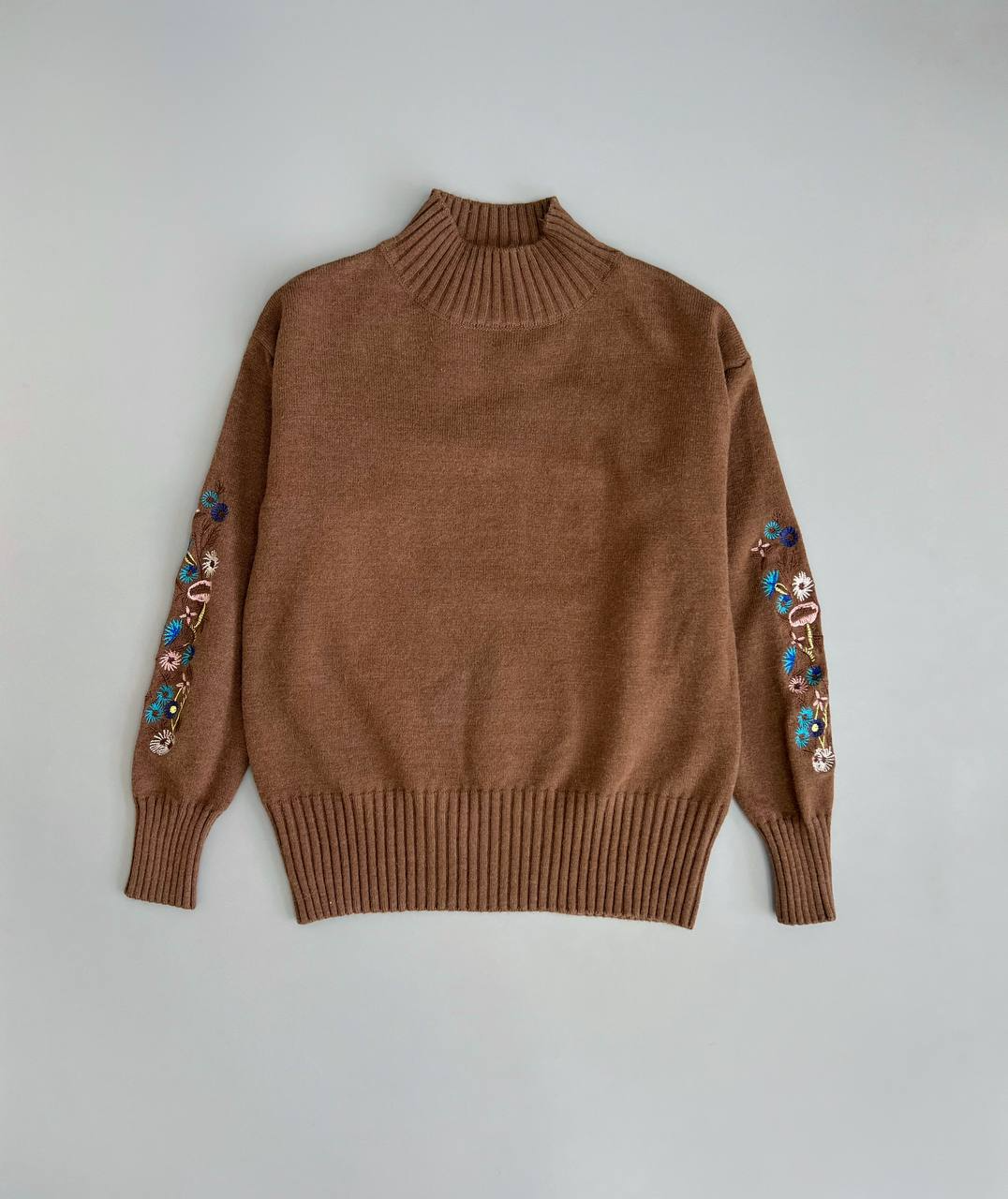 پلیور بافت آستین گلدوزی کد 3017