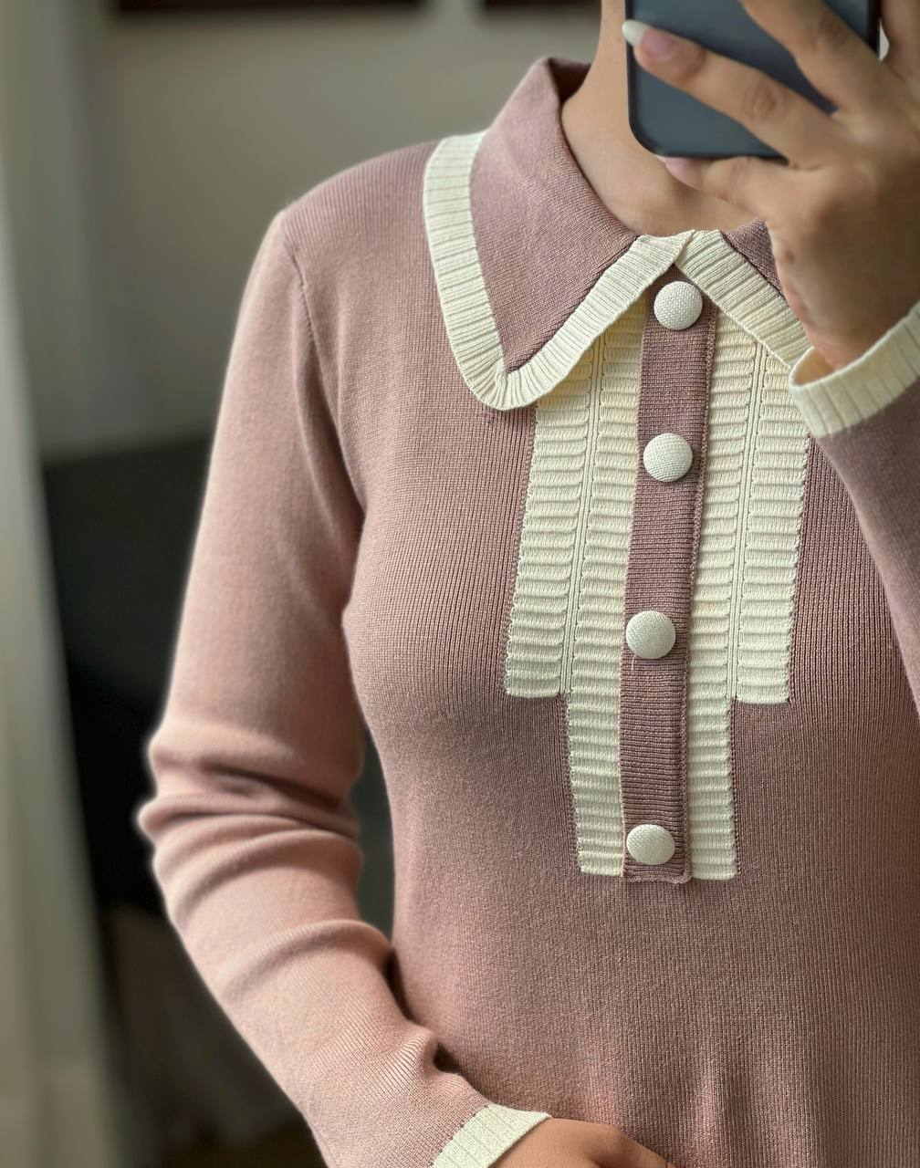 پیراهن بافت سه رنگ کد 3018