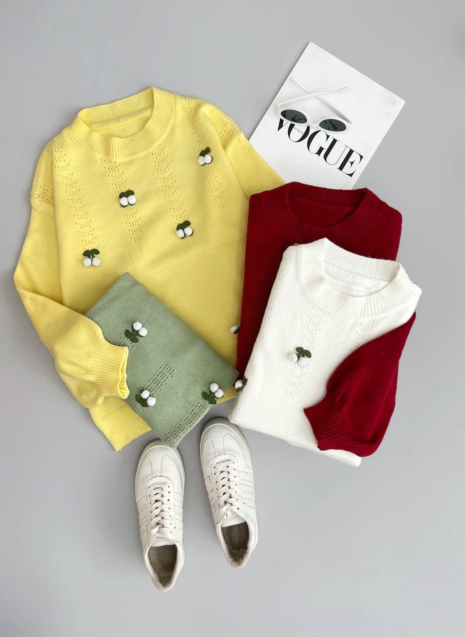 پلیور بافت آلبالو کد 3029