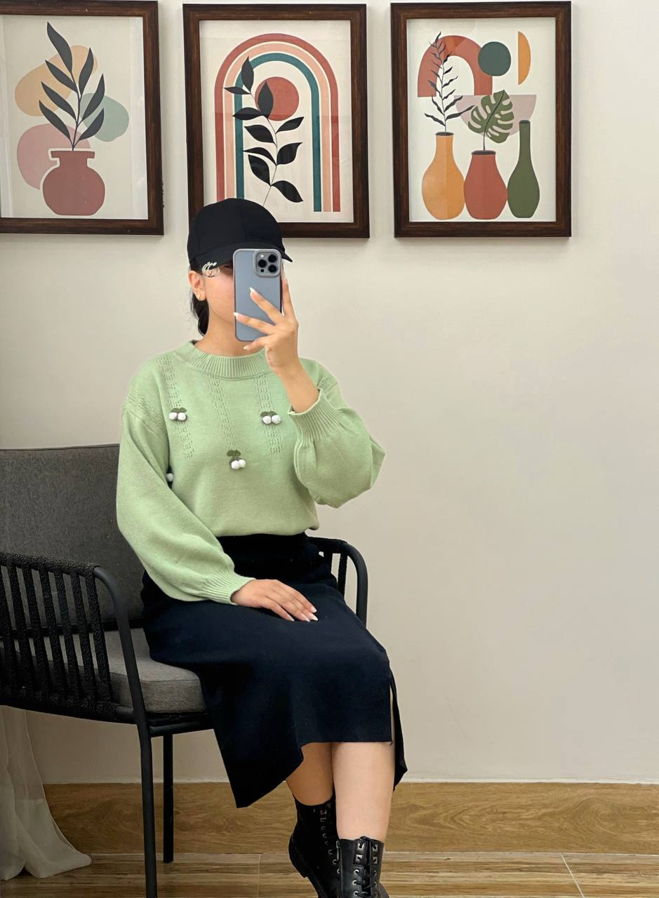 پلیور بافت آلبالو کد 3029