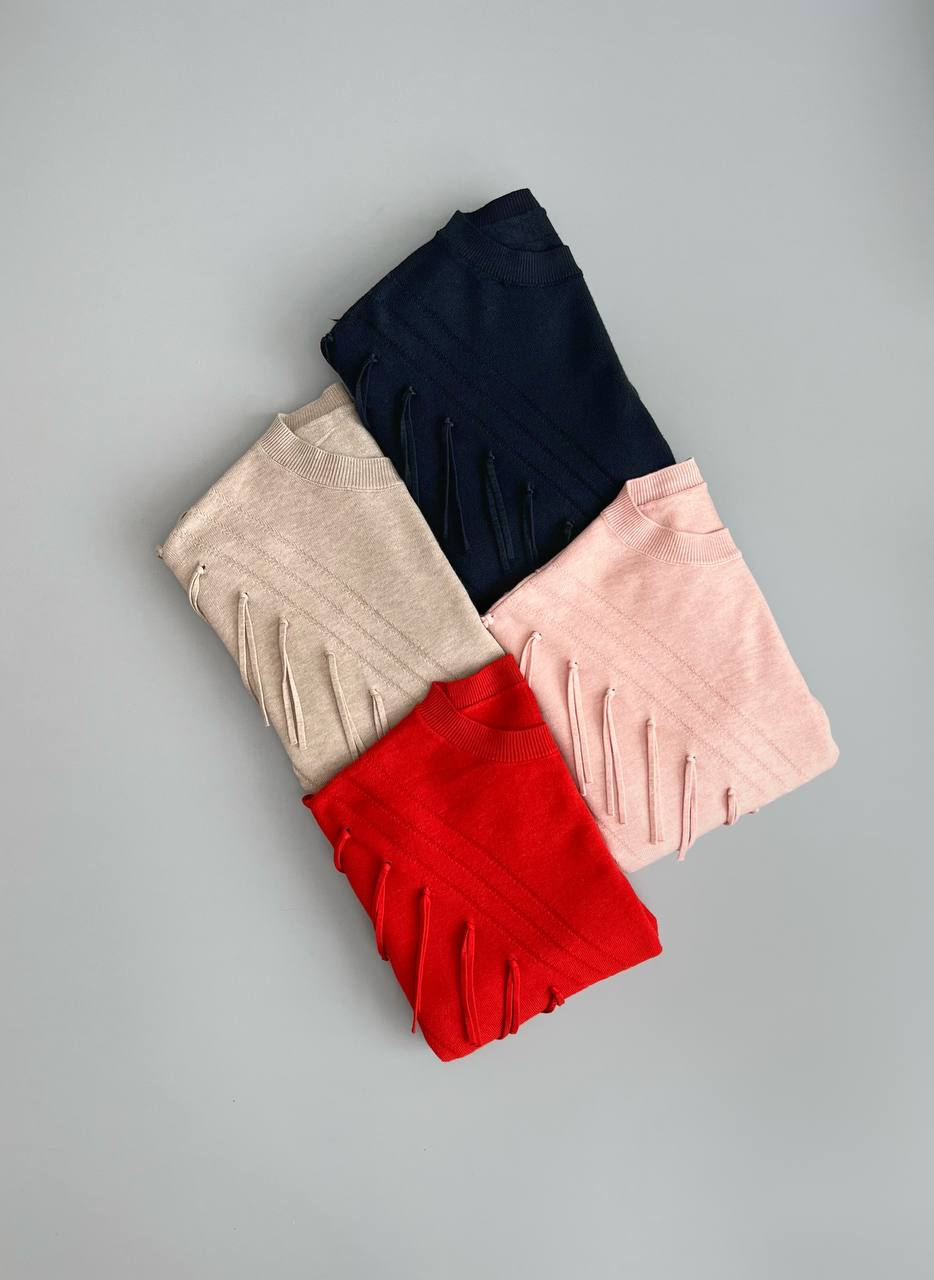 پلیور بافت ریشه ای یقه گرد کد 3030