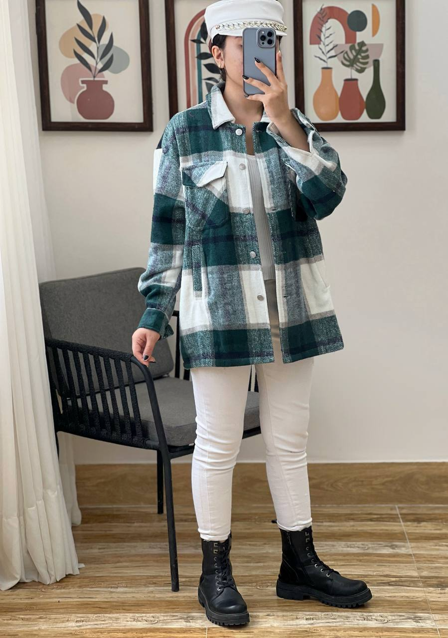 شکت چهارخونه پشمی کد 3042