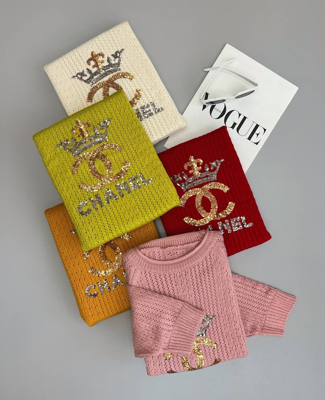 پلیور بافت بوکله پولک دوزی کد 3043