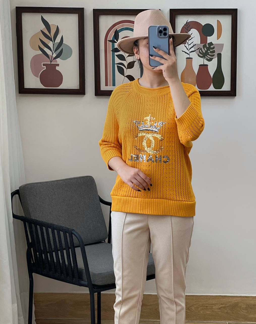 پلیور بافت بوکله پولک دوزی کد 3043