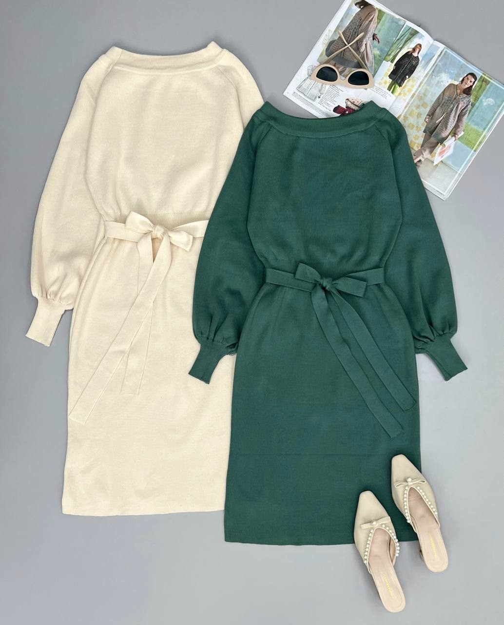 پیراهن بافت آستین مچی کد 3044