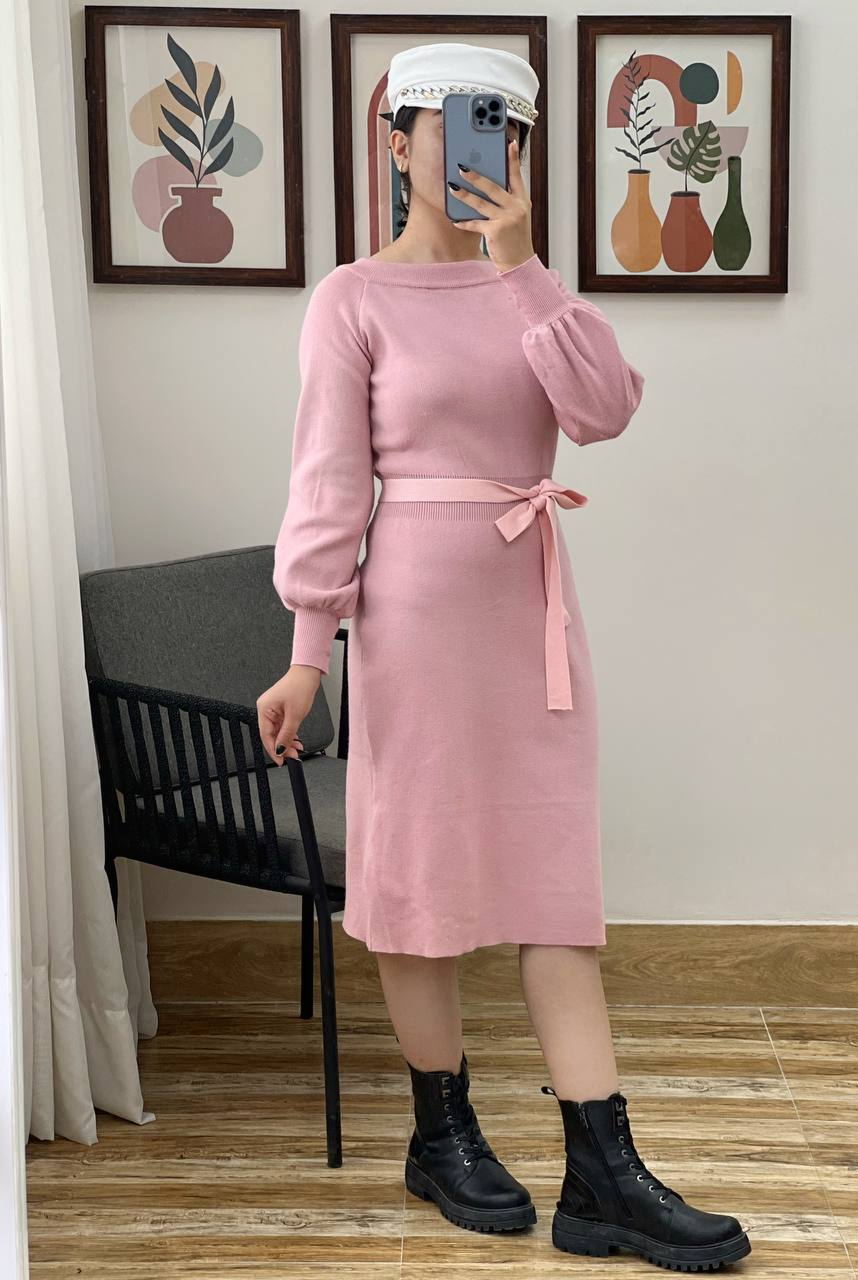 پیراهن بافت آستین مچی کد 3044