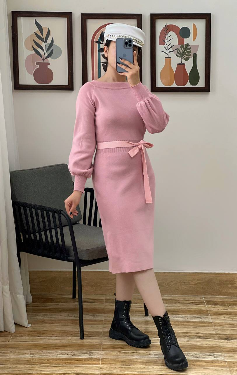 پیراهن بافت آستین مچی کد 3044