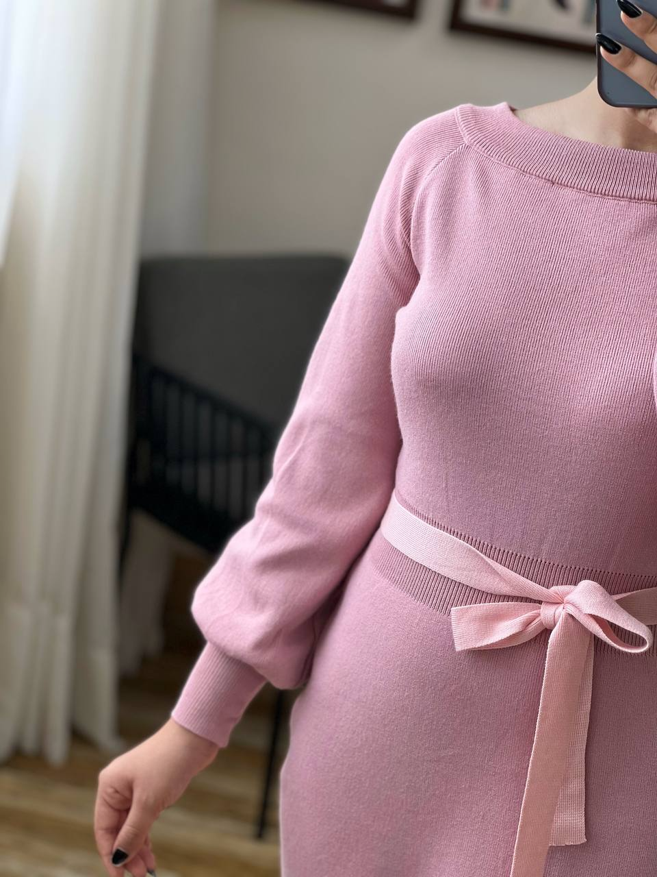 پیراهن بافت آستین مچی کد 3044