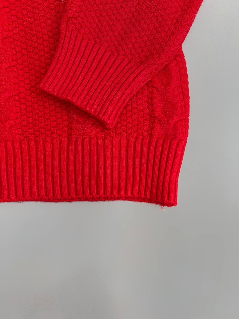 پلیور بافت سرشانه گلدوزی زنجیری کد 3045