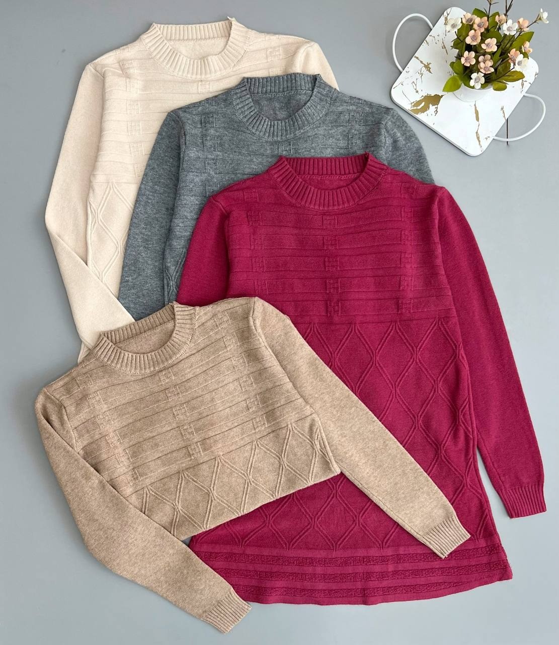 تونیک بافت یقه گرد کد 3049