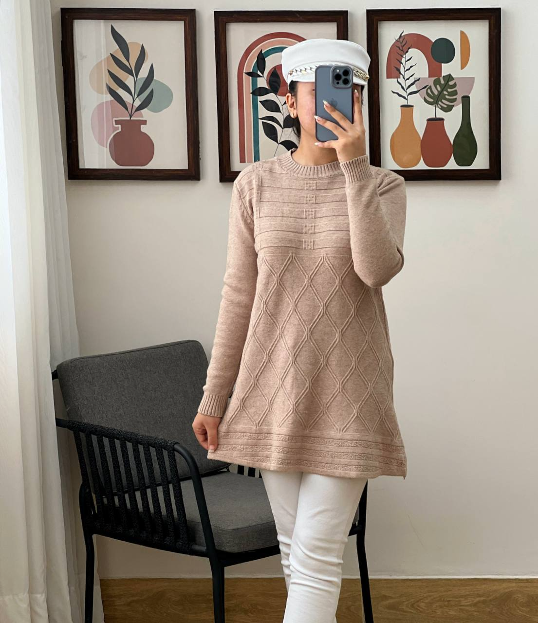 تونیک بافت یقه گرد کد 3049