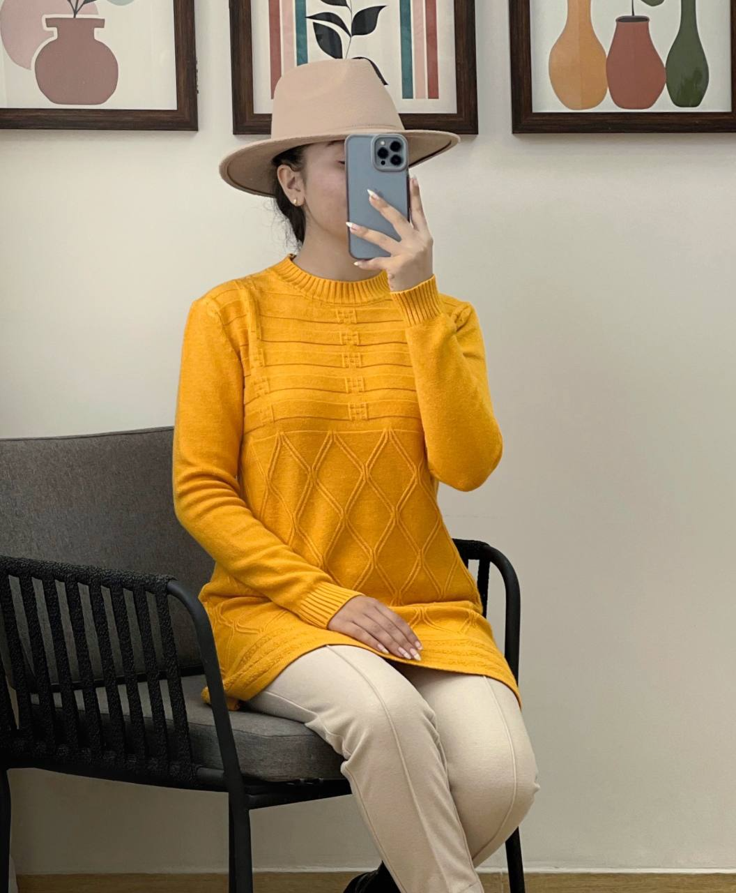 تونیک بافت یقه گرد کد 3049