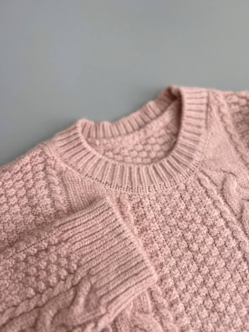 پلیور بافت زنجیری یقه گرد 1 کد 3050