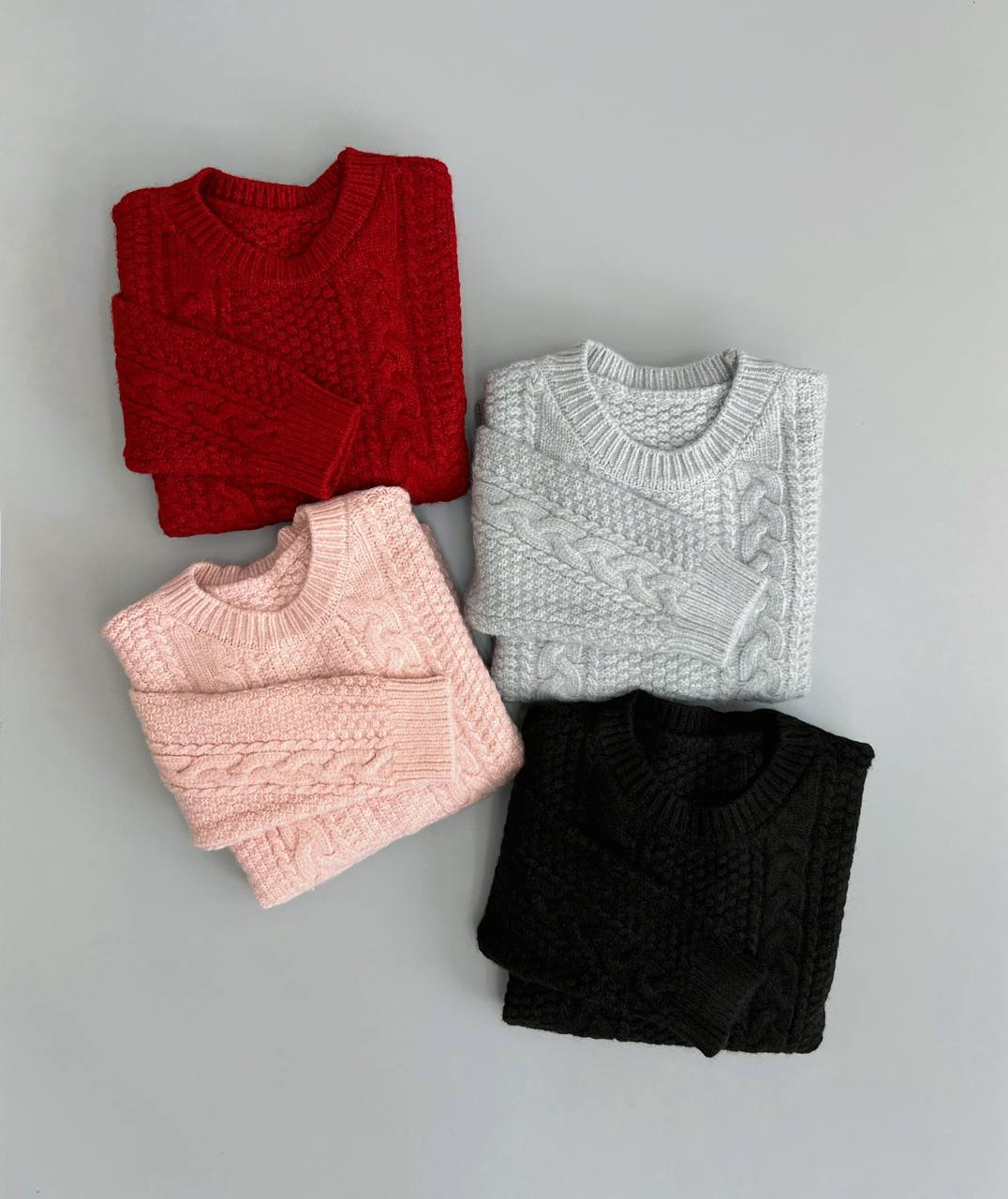 پلیور بافت زنجیری یقه گرد 1 کد 3050