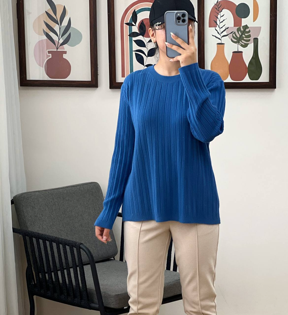 پلیور بافت یقه گرد کد 3051