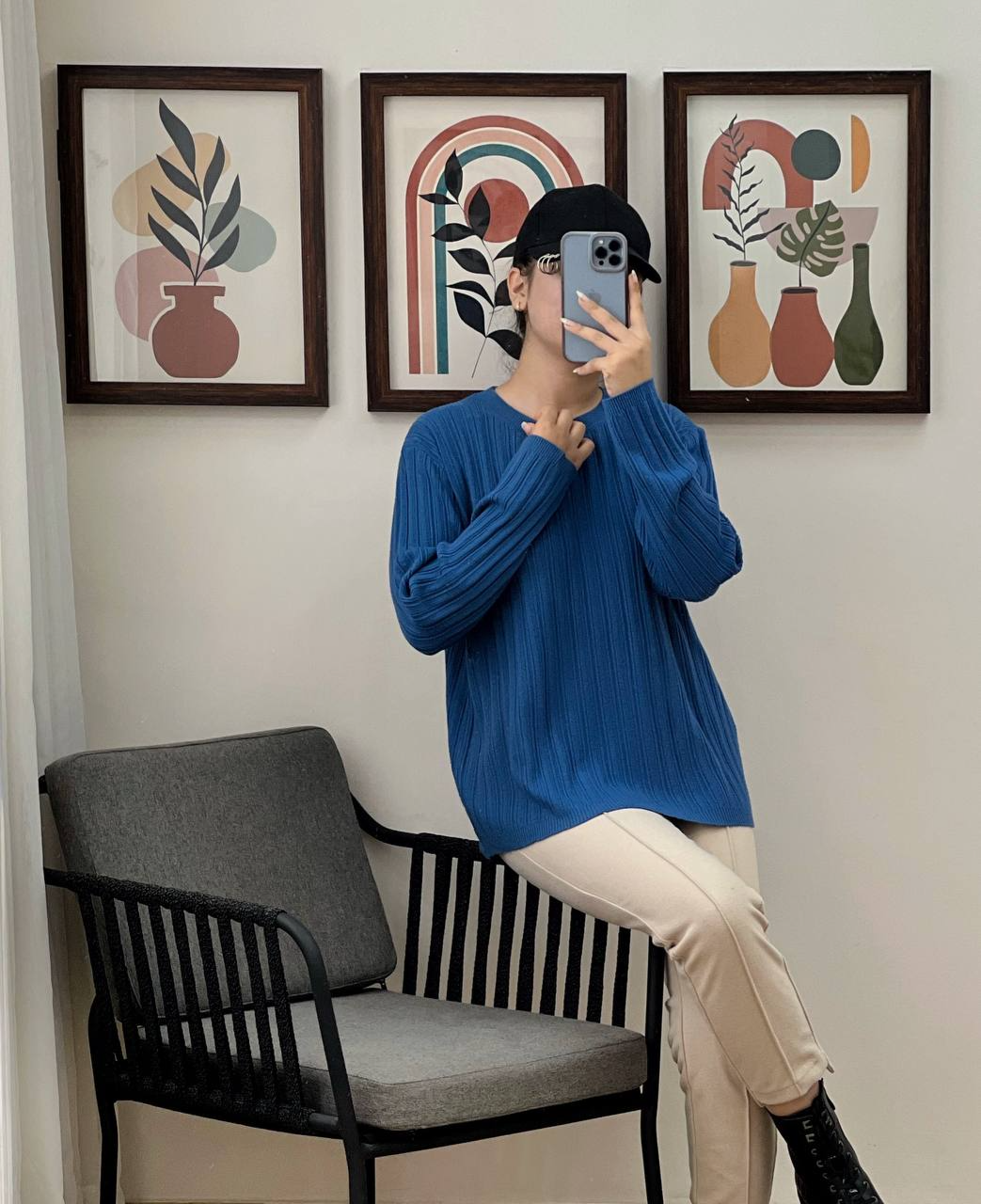 پلیور بافت یقه گرد کد 3051