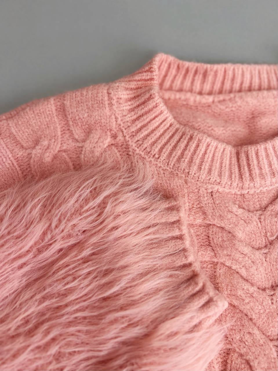 پلیور بافت زنجیری خزدار 1 کد 3052