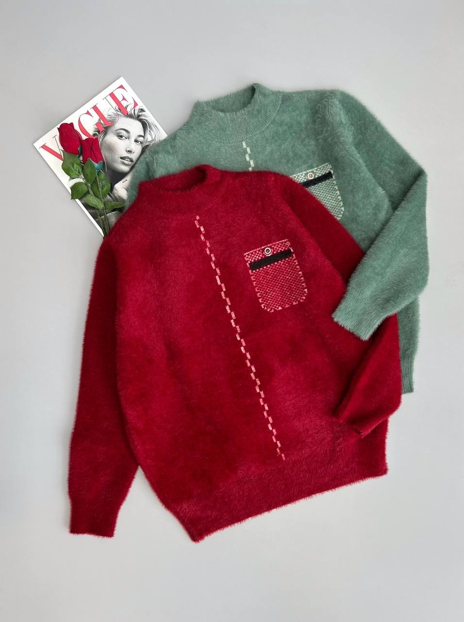 پلیور بافت موهر پنبه ای کد 3053