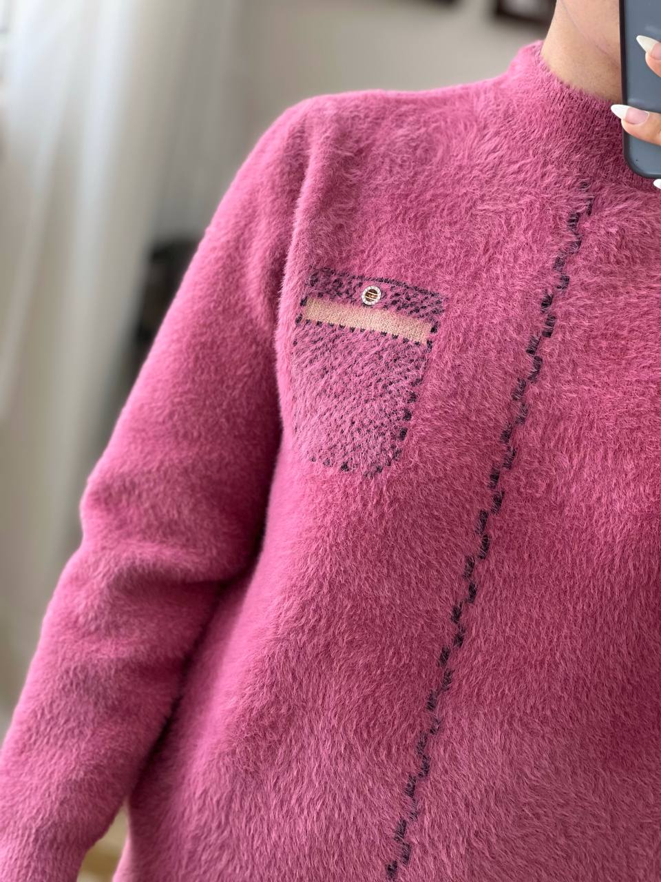 پلیور بافت موهر پنبه ای کد 3053