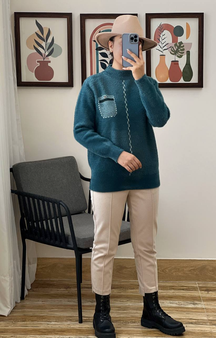 پلیور بافت موهر پنبه ای کد 3053