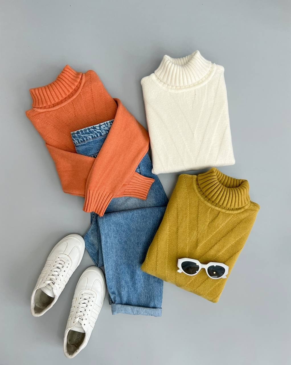 پلیور بافت یقه اسکی 3 کد 3055