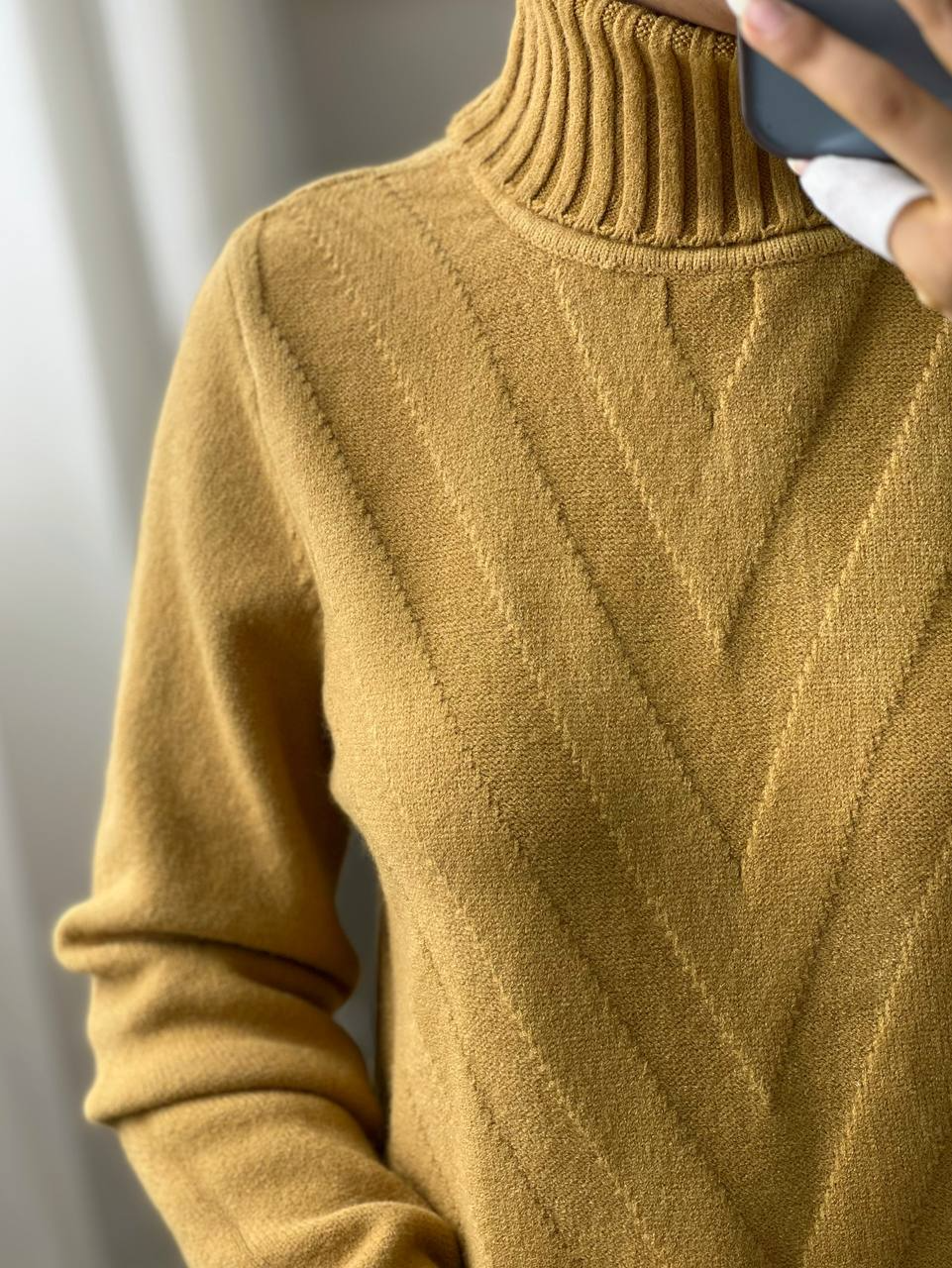 پلیور بافت یقه اسکی 3 کد 3055