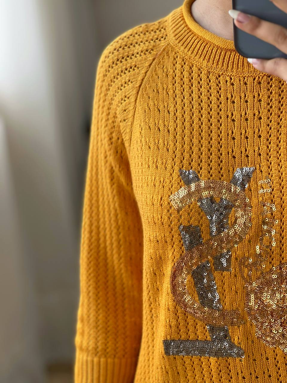 پلیور بافت پولک دوزی مدل 2 کد 3056