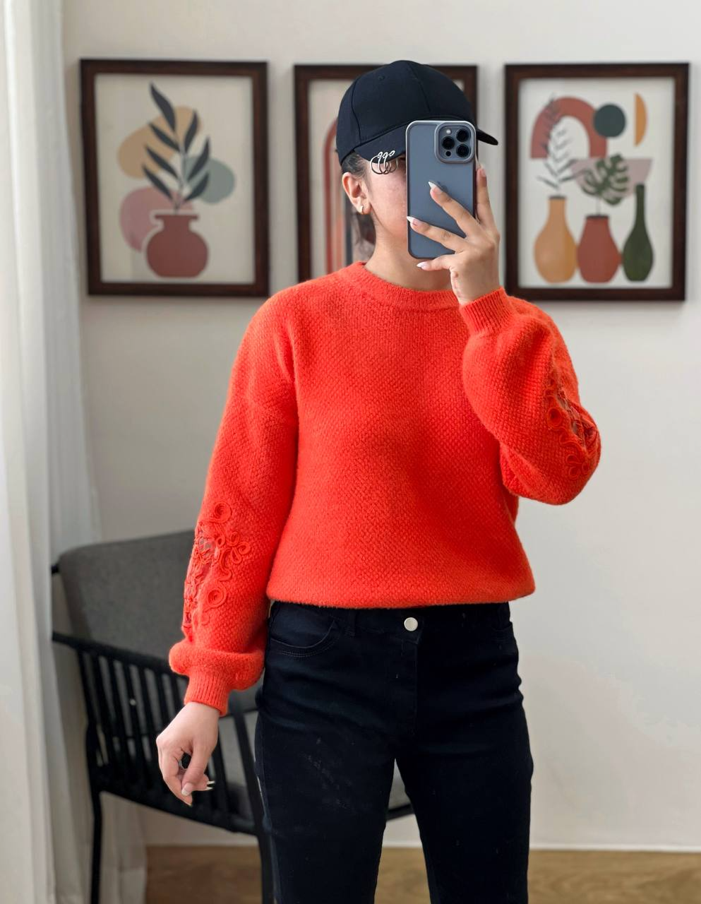 پلیور بافت مخمل موهر دار کد 3058