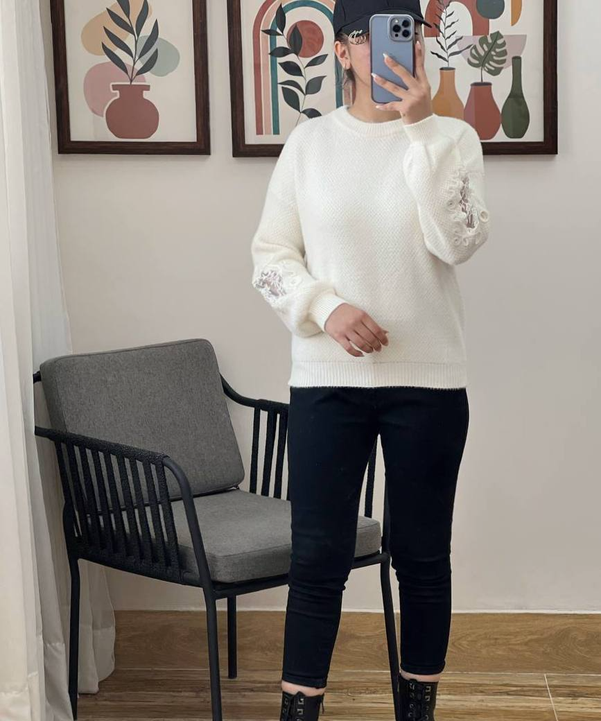 پلیور بافت مخمل موهر دار کد 3058