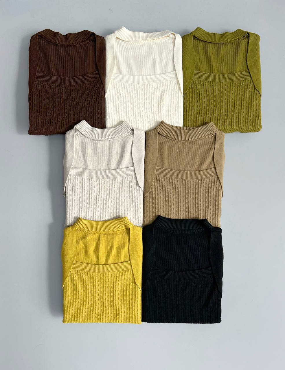 پلیور بافت آستین پف سرشانه چین کد 3059