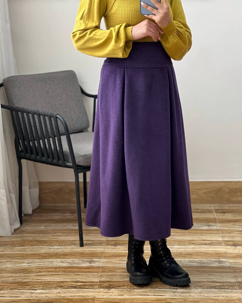 دامن فوتر پیلی دار کد 3060