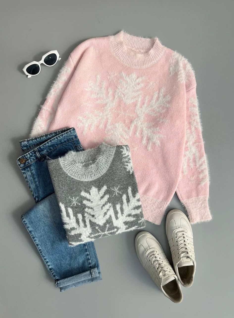 پلیور بافت موهر برف کد 3061