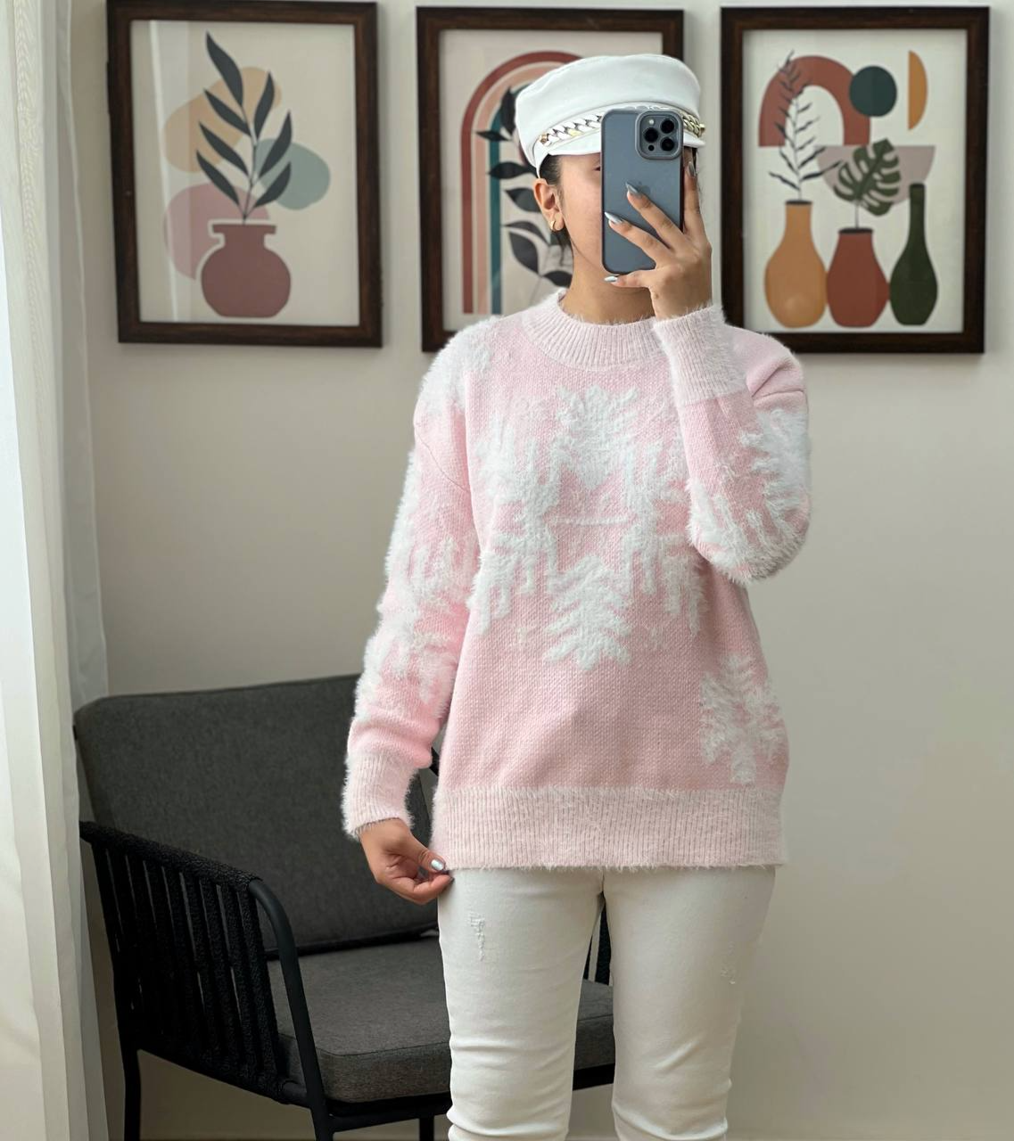 پلیور بافت موهر برف کد 3061