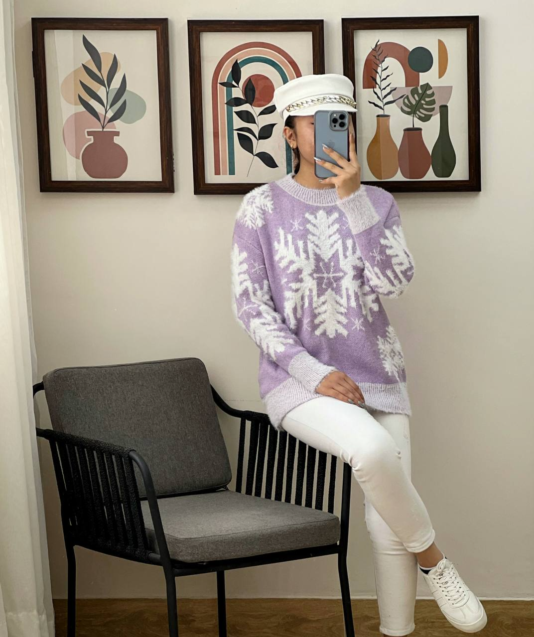 پلیور بافت موهر برف کد 3061