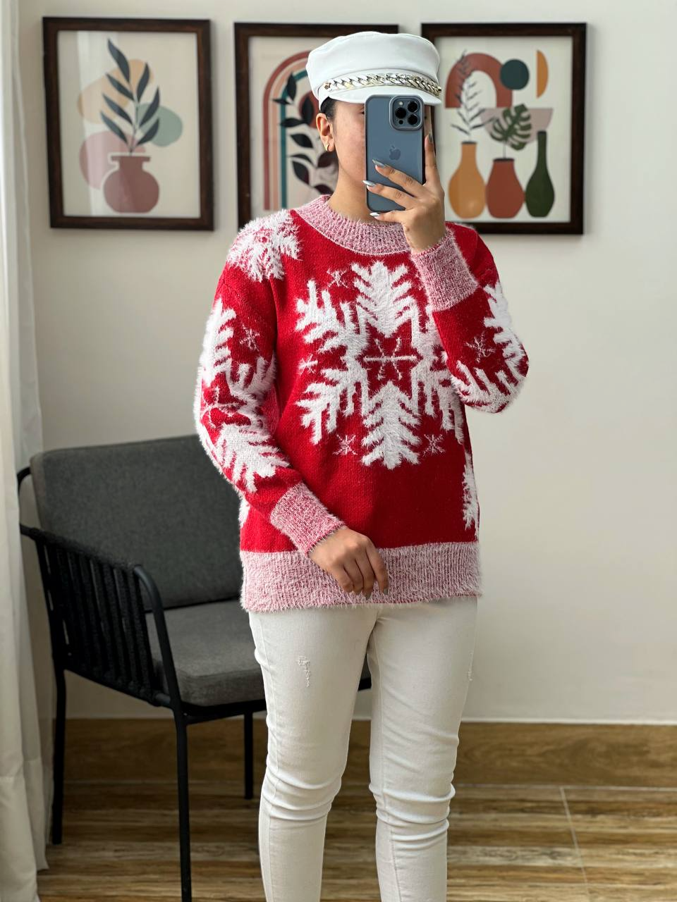 پلیور بافت موهر برف کد 3061