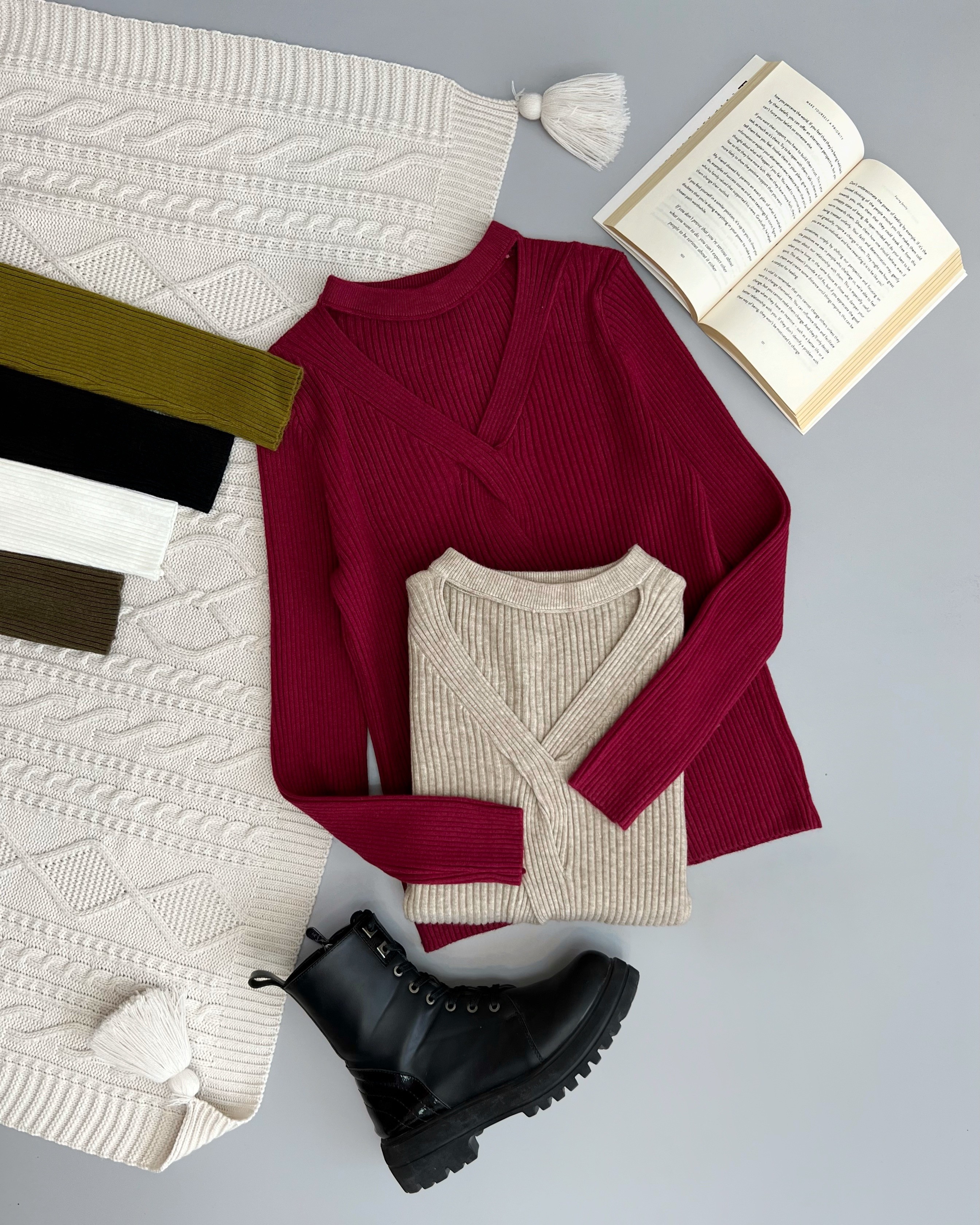 پلیور بافت یقه هفت کد 3070